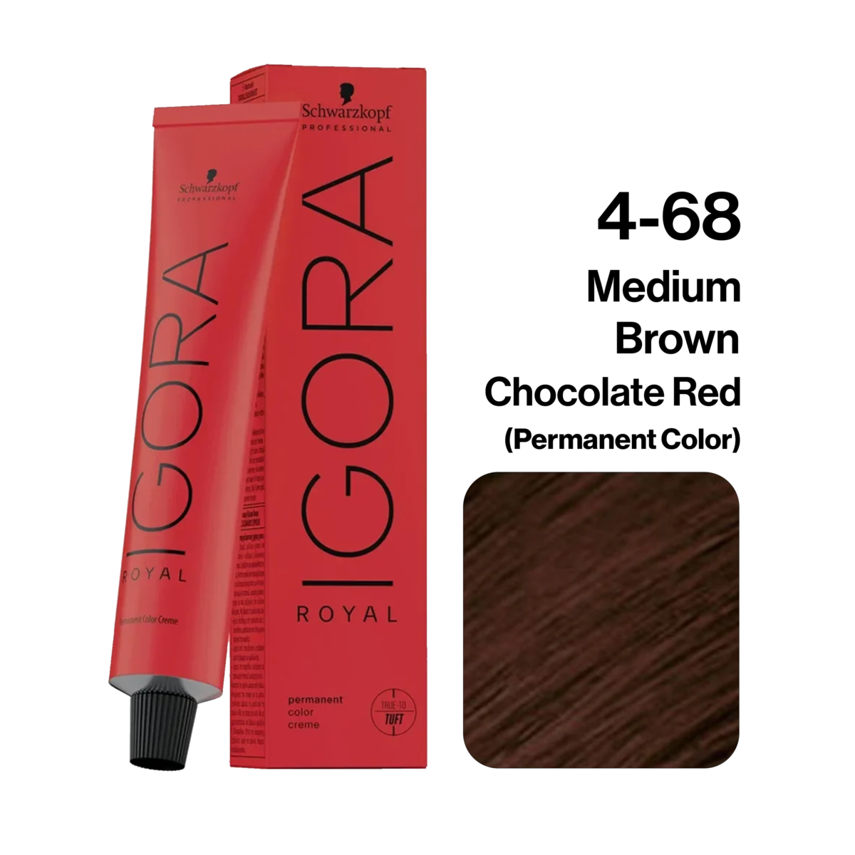 Schwarzkopf Igora Royal Hair Color, 4-68 Medium Brown Chocolate Red 60ml