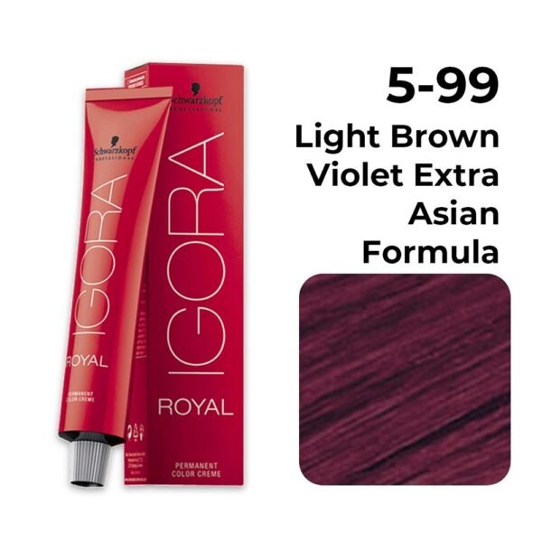 Schwarzkopf Igora Royal Hair Color, 5-99 Light Brown Violet Extra 60ml