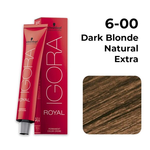 Schwarzkopf Igora Royal Hair Color, 6-00 Dark Blonde Natural Extra 60ml