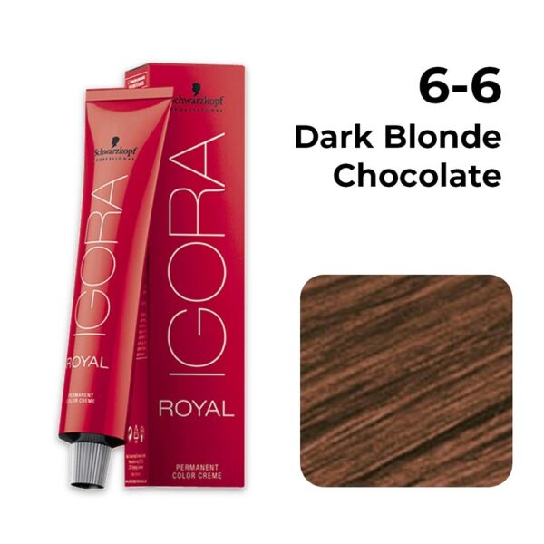 Schwarzkopf Igora Royal Hair Color, 6-6 Dark Blonde Chocolate 60ml