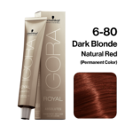 Schwarzkopf Igora Royal Absolutes Hair Color, 6-80 Dark Blonde Natural Red 60ml