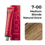 Schwarzkopf Igora Royal Hair Color, 7-00 Medium Blonde Natural Extra 60ml
