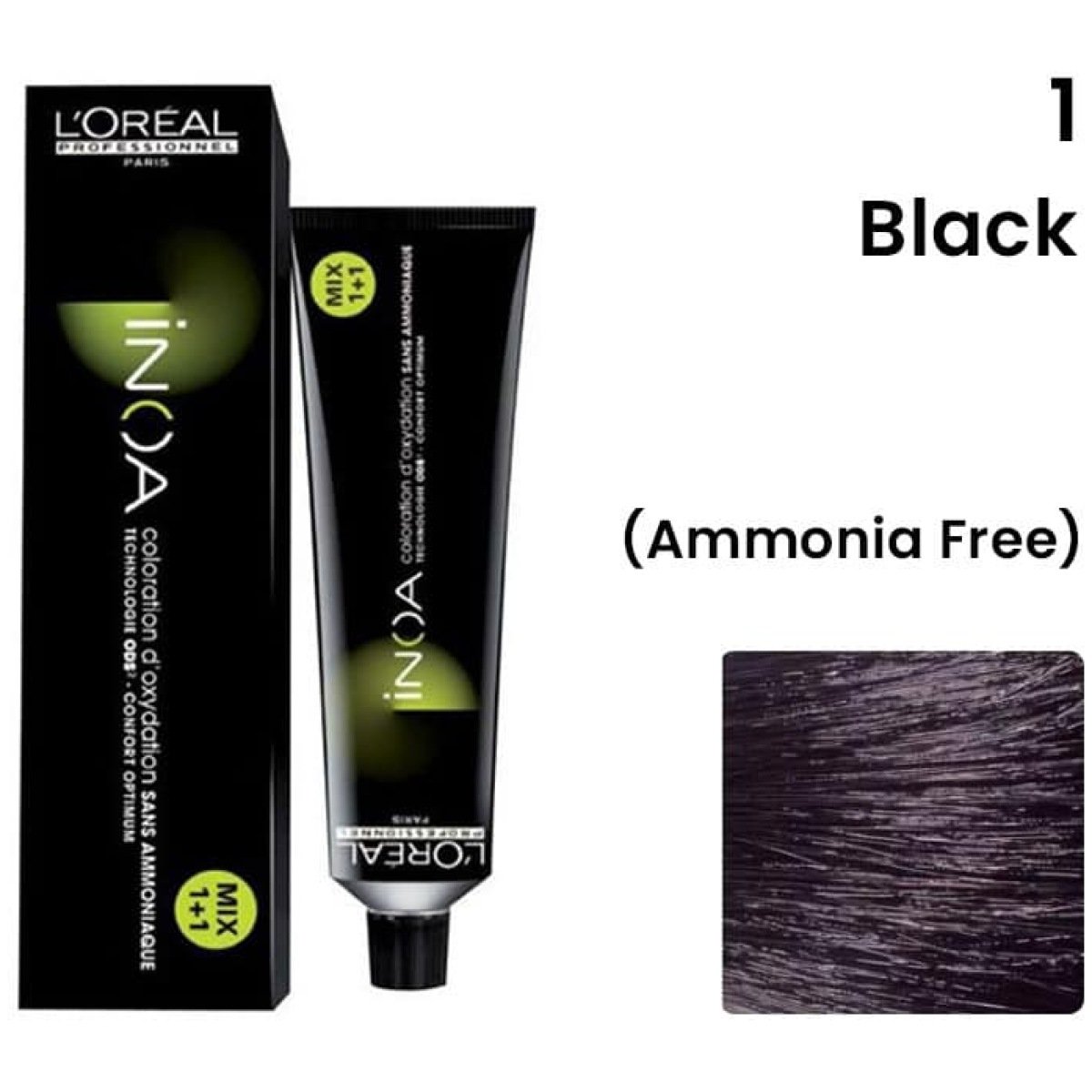 L'Oreal Inoa Ammonia Free Hair Color 60G 1 Black
