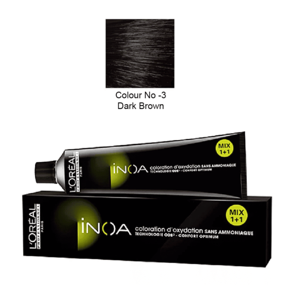 L'Oreal Inoa Ammonia Free Hair Color 60G 3 Dark Brown