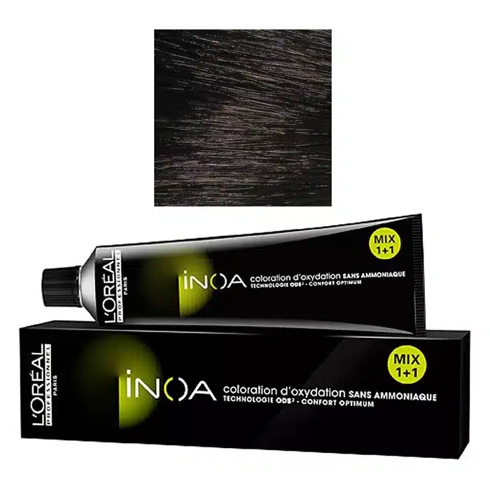 L'Oreal Inoa Ammonia Free Hair Color 60G 4.0 Brown