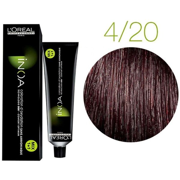 L'Oreal Inoa Ammonia Free Hair Color 60G 4.20 Extra Burgundy Brown