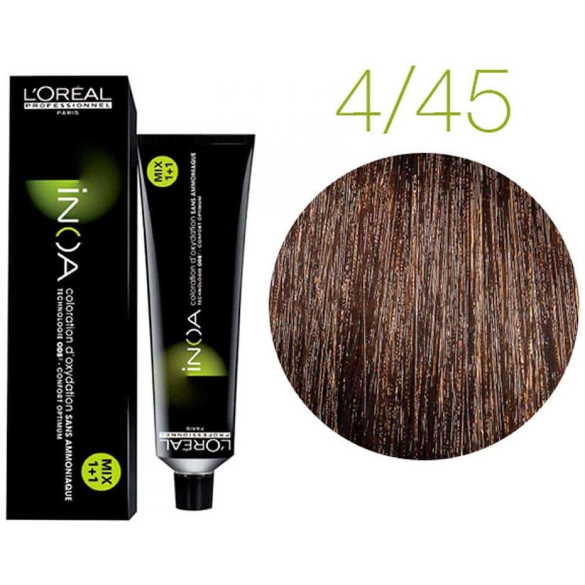 L'Oreal Inoa Ammonia Free Hair Color 60G 4.45 Copper Mahogany Brown
