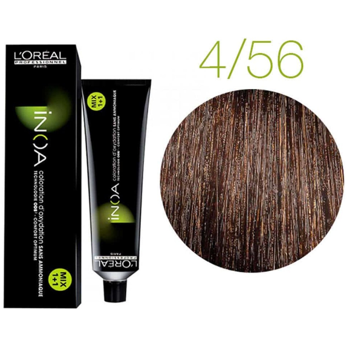 L'Oreal Inoa Ammonia Free Hair Color 60G 4.56 Mahogany Red Brown