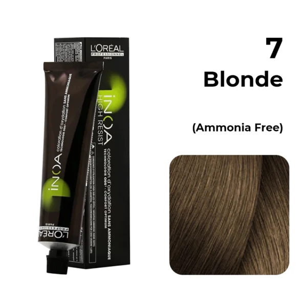 L'Oreal Inoa Ammonia Free Hair Color 60G 7 Blonde