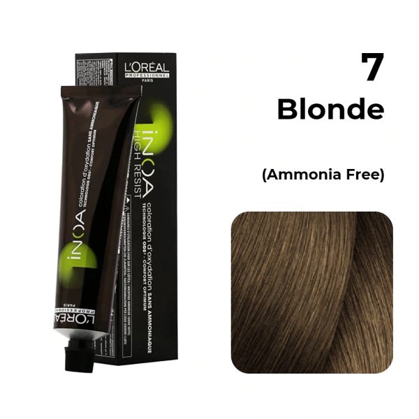 L'Oreal Inoa Ammonia Free Hair Color 60G 7 Blonde