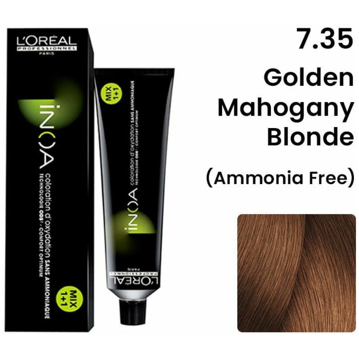 L'Oreal Inoa Ammonia Free Hair Color 60G 7.35 Golden Mahogany Blonde