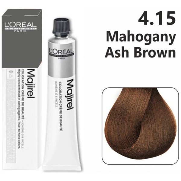 L'Oreal Professionnel Majirel Hair Color 50G 4.15 Mahogany Ash Brown