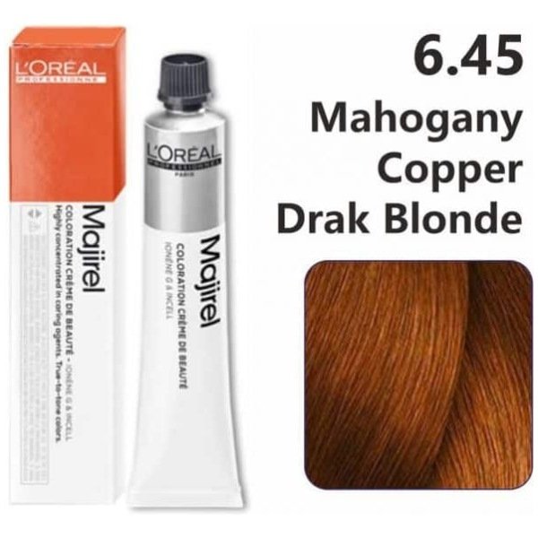 L'Oreal Professionnel Majirel Hair Color 50ml 6.45 Dark Copper Mahogany Blonde