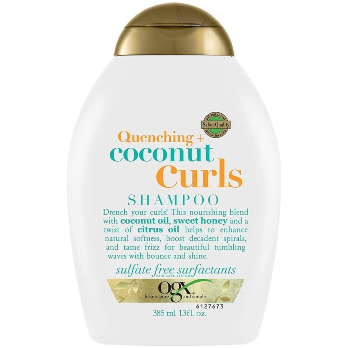 Moisturizing shampoo with Coconut Oil for frizzy hair.