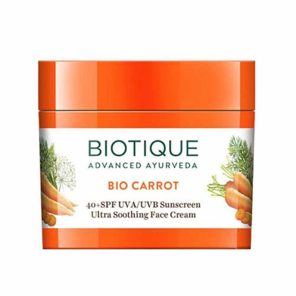 Biotique Carrot Sunscreen Cream 50G - Image 3