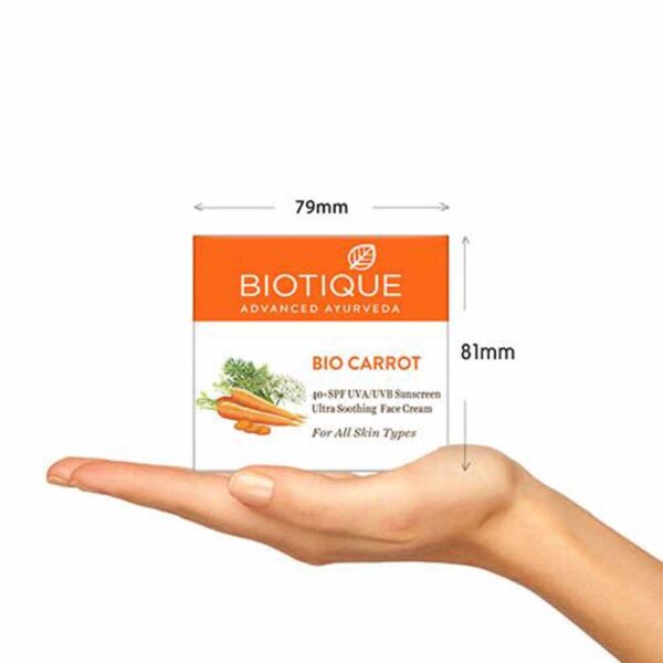 Biotique Carrot Sunscreen Cream 50G - Image 4