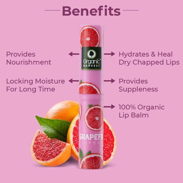 Organic Harvest Grapefruit Lip Balm 3 G - Image 2