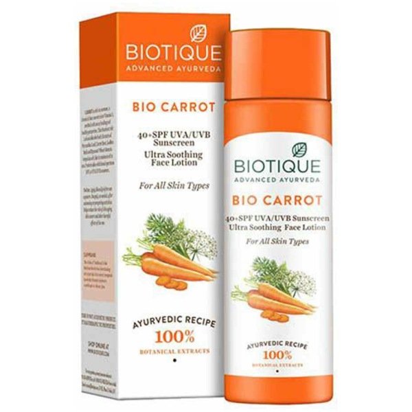 BIOTIQUE CARROT SUNSCREEN FACE LOTION 120ML