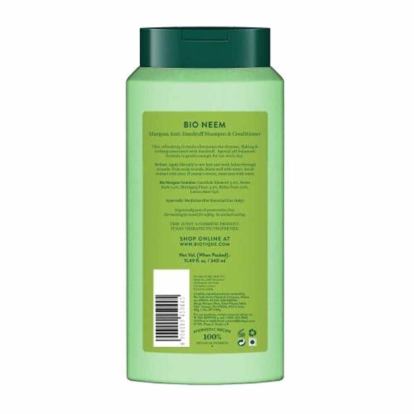 Biotique Neem Margosa Anti Dandruff Shampoo And Conditioner 340Ml - Image 2