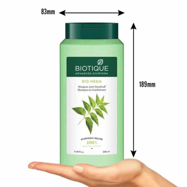 Biotique Neem Margosa Anti Dandruff Shampoo And Conditioner 340Ml - Image 3