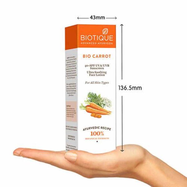 Biotique Carrot Sunscreen Face Lotion 120Ml - Image 4