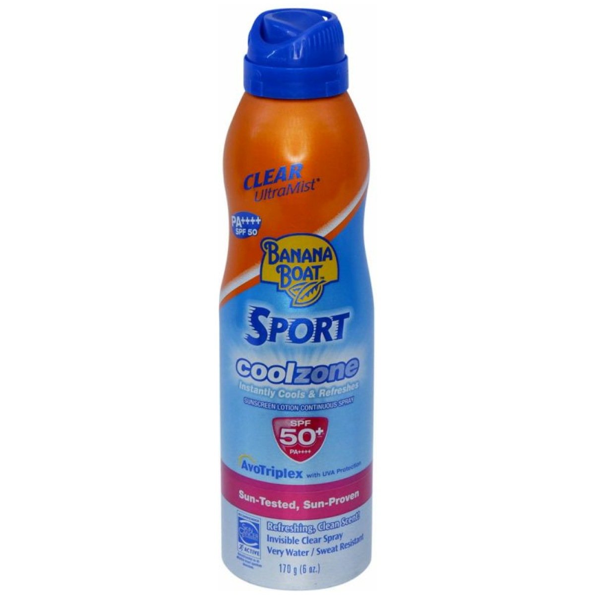 Banana Boat Sport Cool Zone Sunscreen SPF50 + Continuous Spray 170G