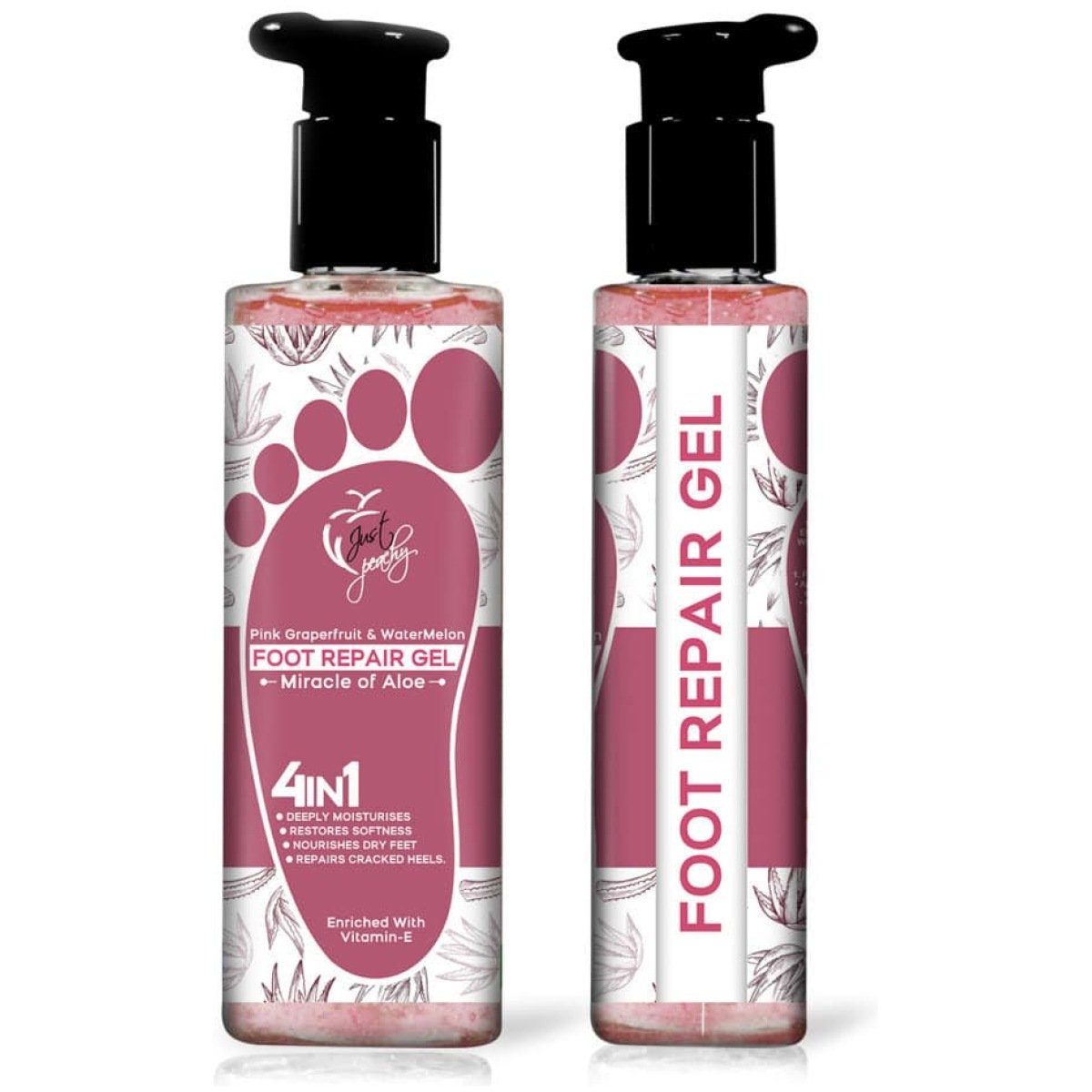 Just Peachy Miracle of Aloe Foot Repair Gel Enriched With Grapefruit & Watermelon 250ml