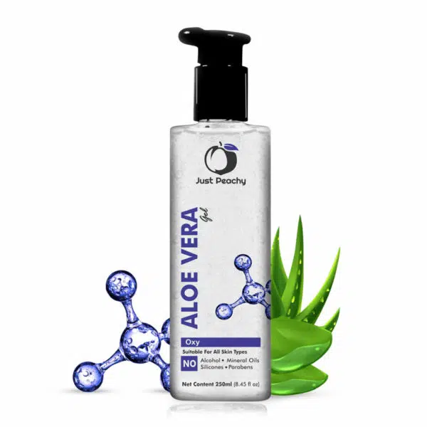 Just Peachy Oxy Aloe Vera Multipurpose Gel For Acne Scars And Glowing Skin Treatment 250ml