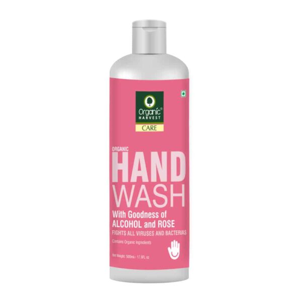 Organic Harvest Hand Wash With Goodness Of Alcohol And Rose 500Ml