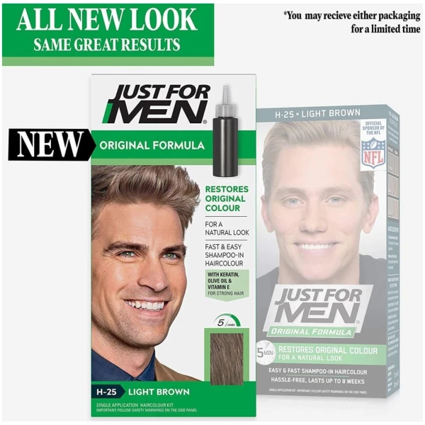 Just For Men Mustache And Beard Hair Color, Light Brown H-25 - Image 4