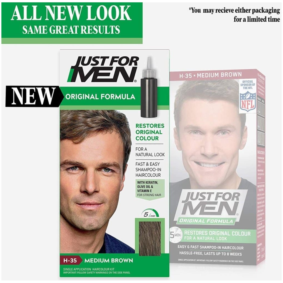 Just For Men Hair Color Original Formula, Medium Brown H-35 - Image 4