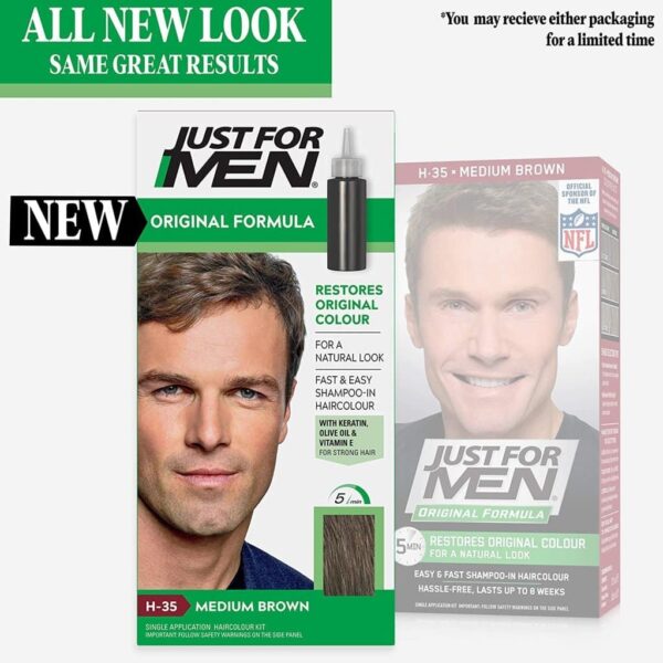 Just For Men Hair Color Original Formula, Medium Brown H-35 - Image 4