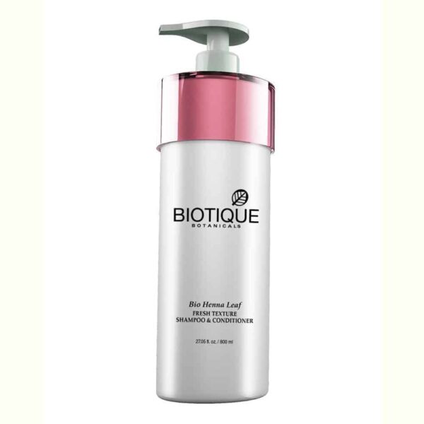 Biotique Bio Henna Leaf Fresh Texture Shampoo And Conditioner 800Ml