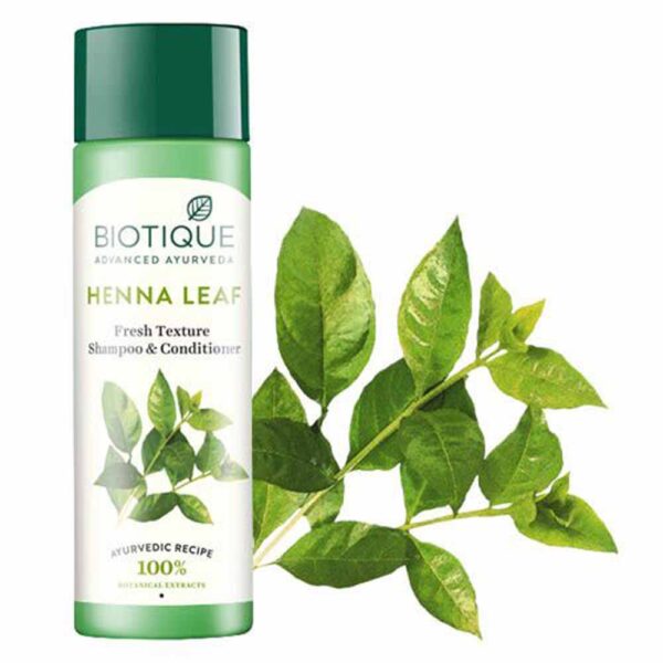 Biotique Henna Leaf Fresh Texture Shampoo And Conditioner 190Ml - Image 4