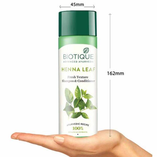 Biotique Henna Leaf Fresh Texture Shampoo And Conditioner 190Ml - Image 5