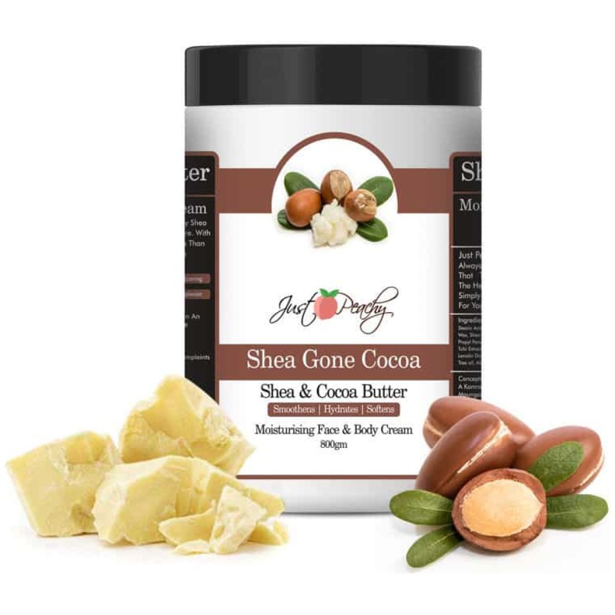 Just Peachy Shea Gone Cocoa Face And Body Cream Enriched With Tea Tree And Sunflower Oil 800Gm