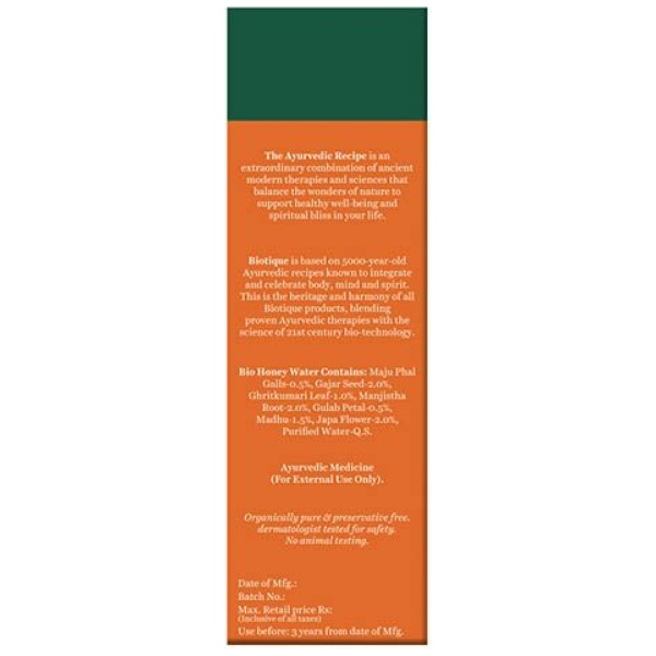 Biotique Honey Water Toner 120Ml - Image 4