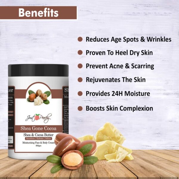 Just Peachy Shea Gone Cocoa Face And Body Cream Enriched With Tea Tree And Sunflower Oil 800Gm