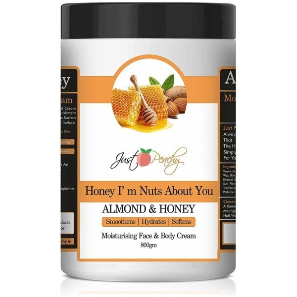 Just Peachy Honey Im Nuts About You Honey And Almond Face And Body Cream Enriched With Tea Tree And Sunflower Oil 800Gm