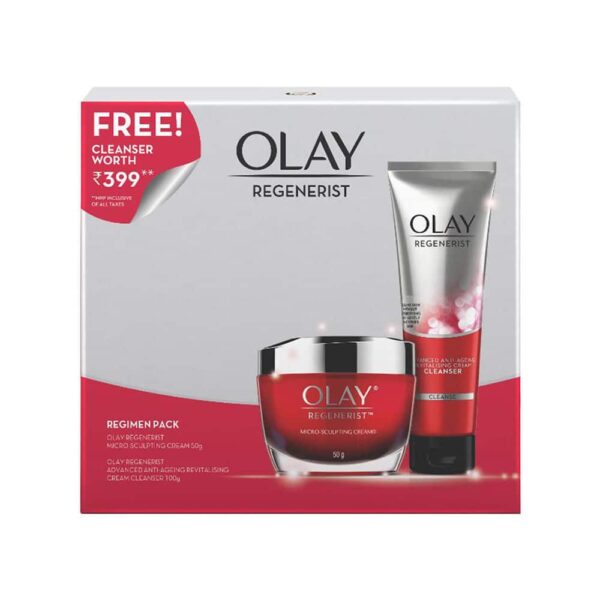 Olay Regenerist Microsculpting Day Cream + Cleanser Moisturiser Kit