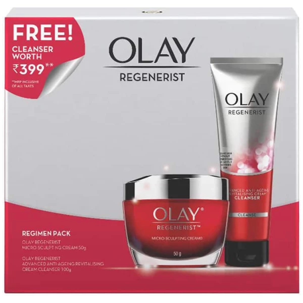 Olay Regenerist Microsculpting Day Cream + Cleanser Moisturiser Kit