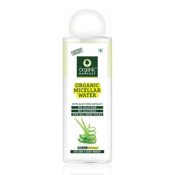 Organic Harvest Micellar Water Makeup Remover With Aloe Vera 200Ml