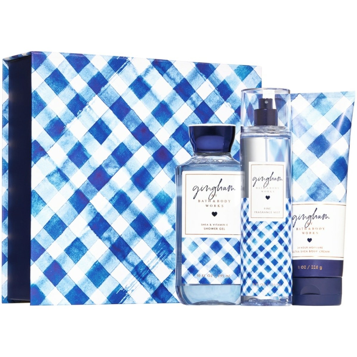 Bath And  Body Works  Gingham Pouch Gift Set