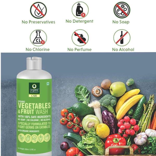 Organic Harvest Vegetables And Fruits Wash 200Ml - Image 3