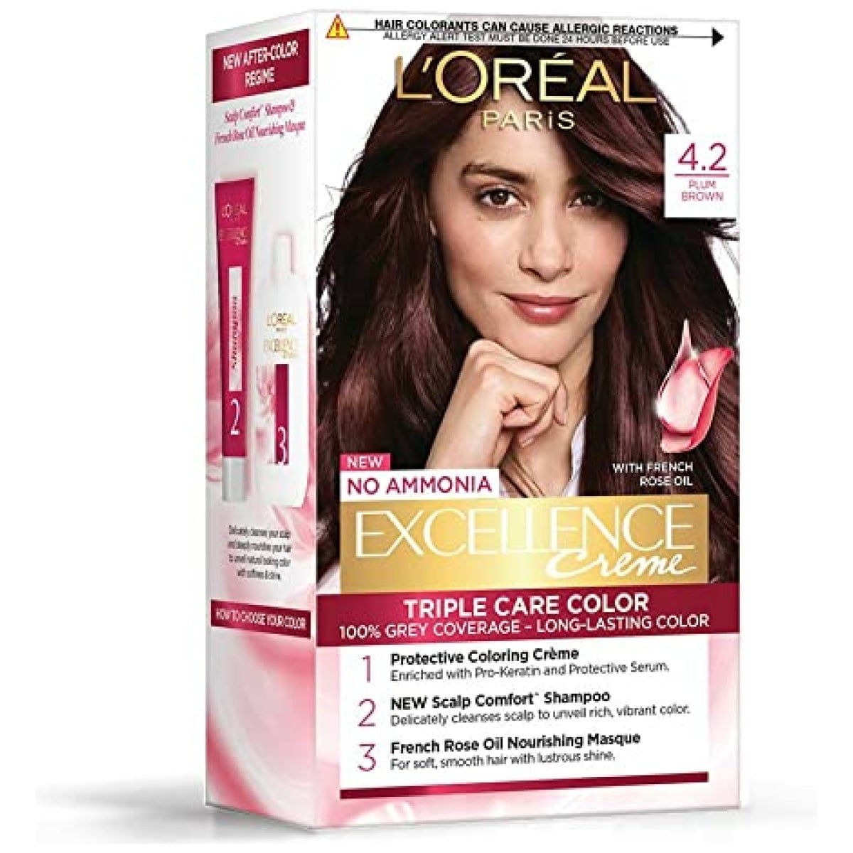 L'Oreal Paris Excellence Creme No4.2 Plum Brown 100gm