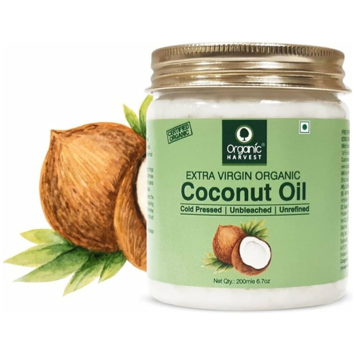 Organic Harvest Coconut Oil 200Ml