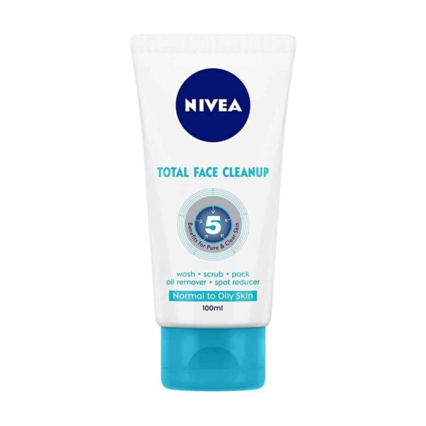 Nivea Total Face Cleanup For Normal To Oily Skin 100Ml