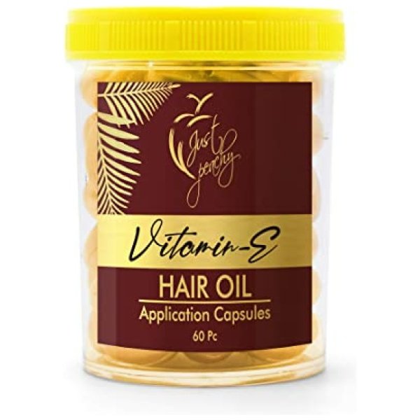 Just Peachy Advanced Care Vitamin-E And Aloevera Hair Oil Application Capsule 60 Capsules Yellow