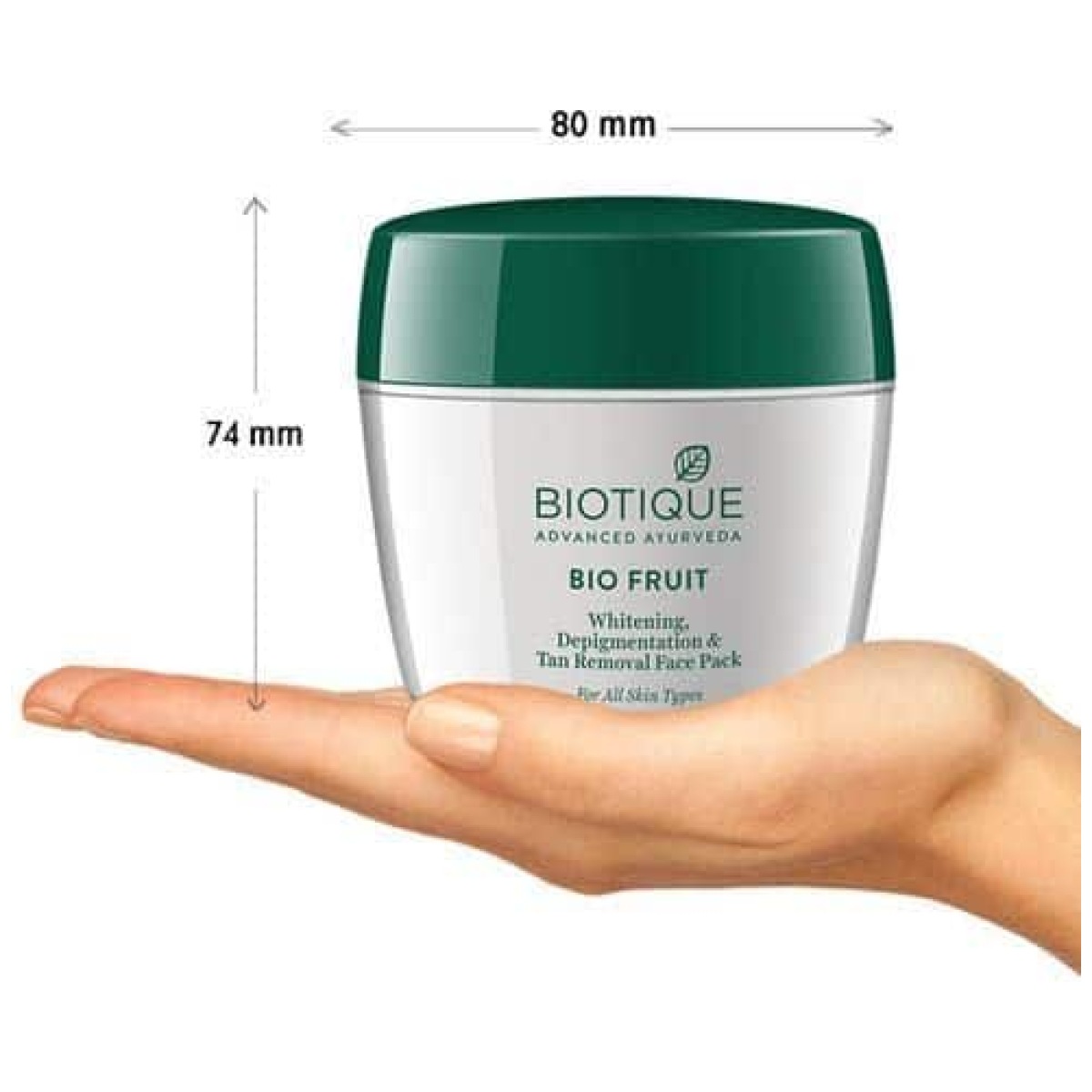 Biotique Fruit Whitening Face Pack 235G - Image 3