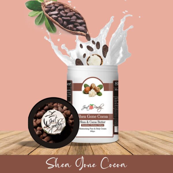 Just Peachy Shea Gone Cocoa Face And Body Cream Enriched With Tea Tree And Sunflower Oil 800Gm